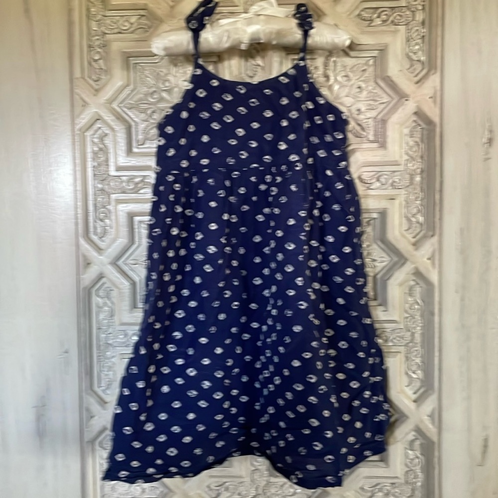 Baby Gap Shibori Indigo Print Dress Size 6